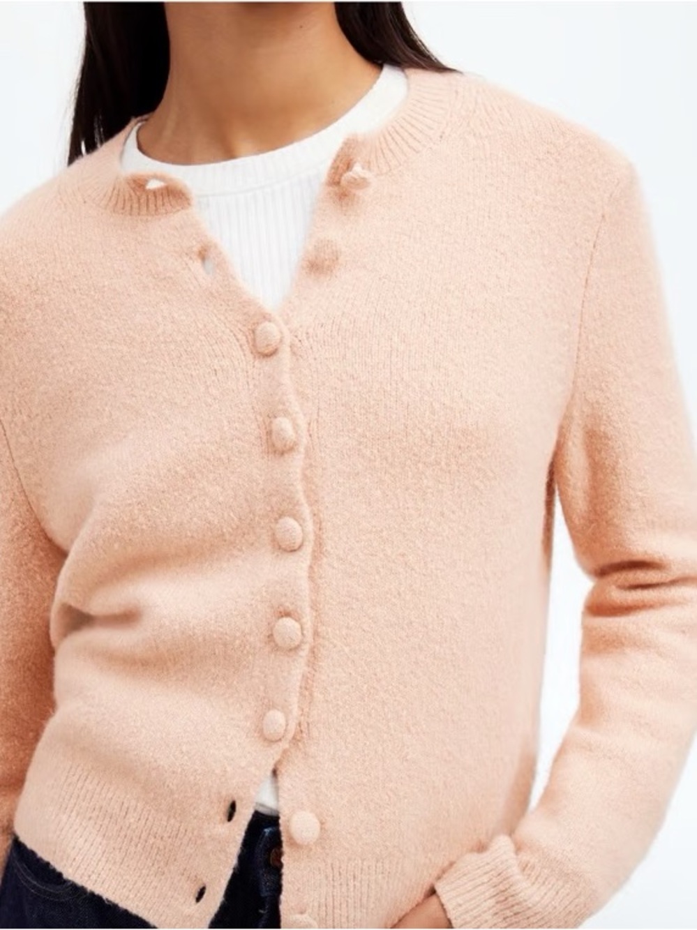 Madewell Blush Pink Button-Up Cardigan